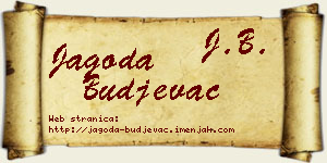 Jagoda Buđevac vizit kartica